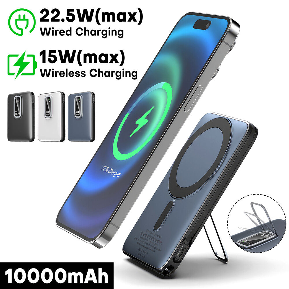 Slim Wireless Power Bank with Fast & Safe Charging”