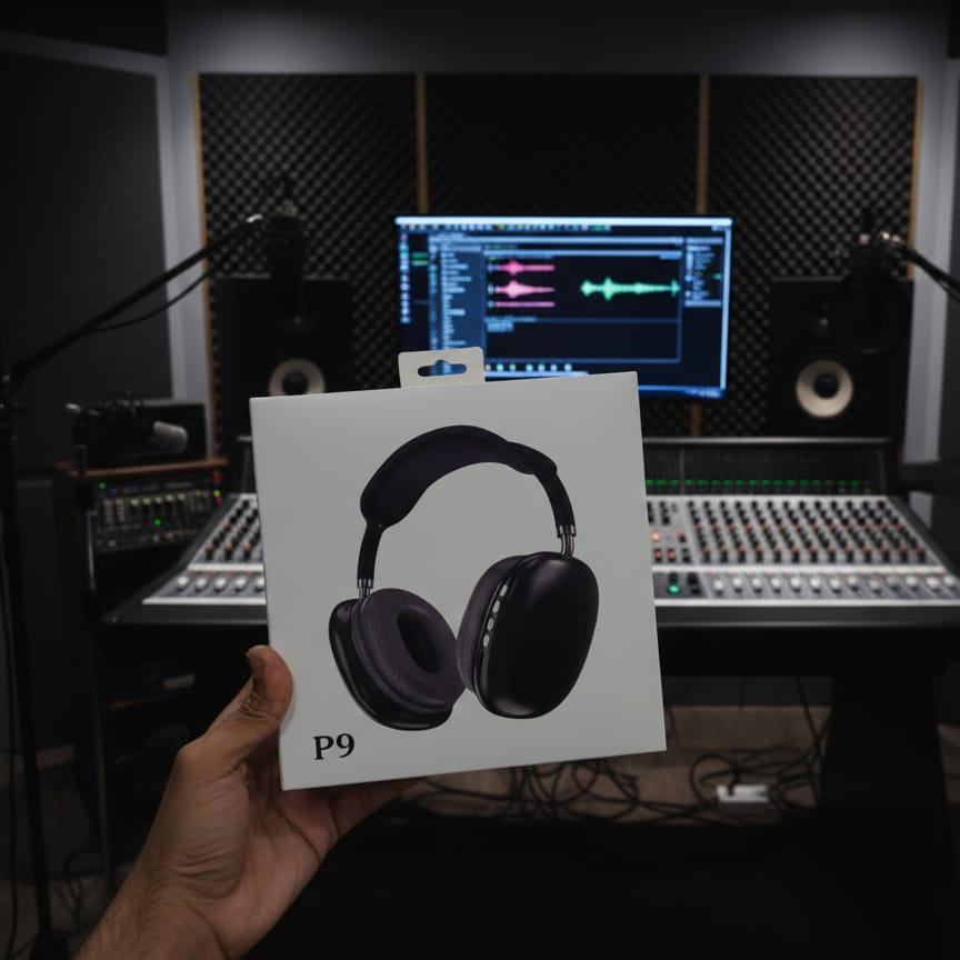 P9 Wireless Bluetooth Headphones — Premium Over-Ear Headset for Music, Gaming & Daily Use | Crystal Sound, Soft Cushions, Long Battery — Random Color